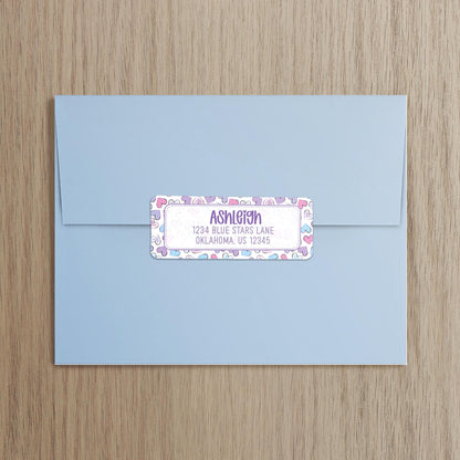 Personalized Address Labels | Cute Pastel Return Labels - Repositionable Letter Writing Stickers