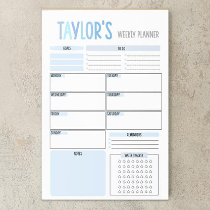 Personalized Weekly Planner - Custom Name Notepad | Calendar To Do List