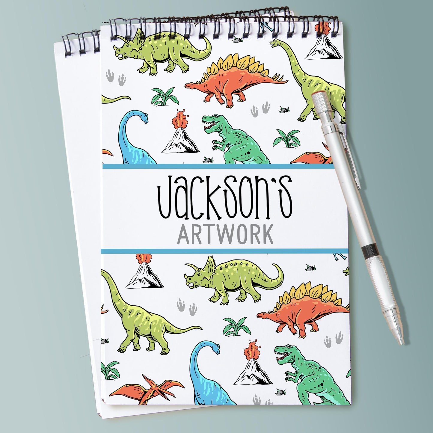 Personalized Kids Sketchbook | Boys Drawing Book, Spiral Bound Art Pad & Birthday Gift for Kids