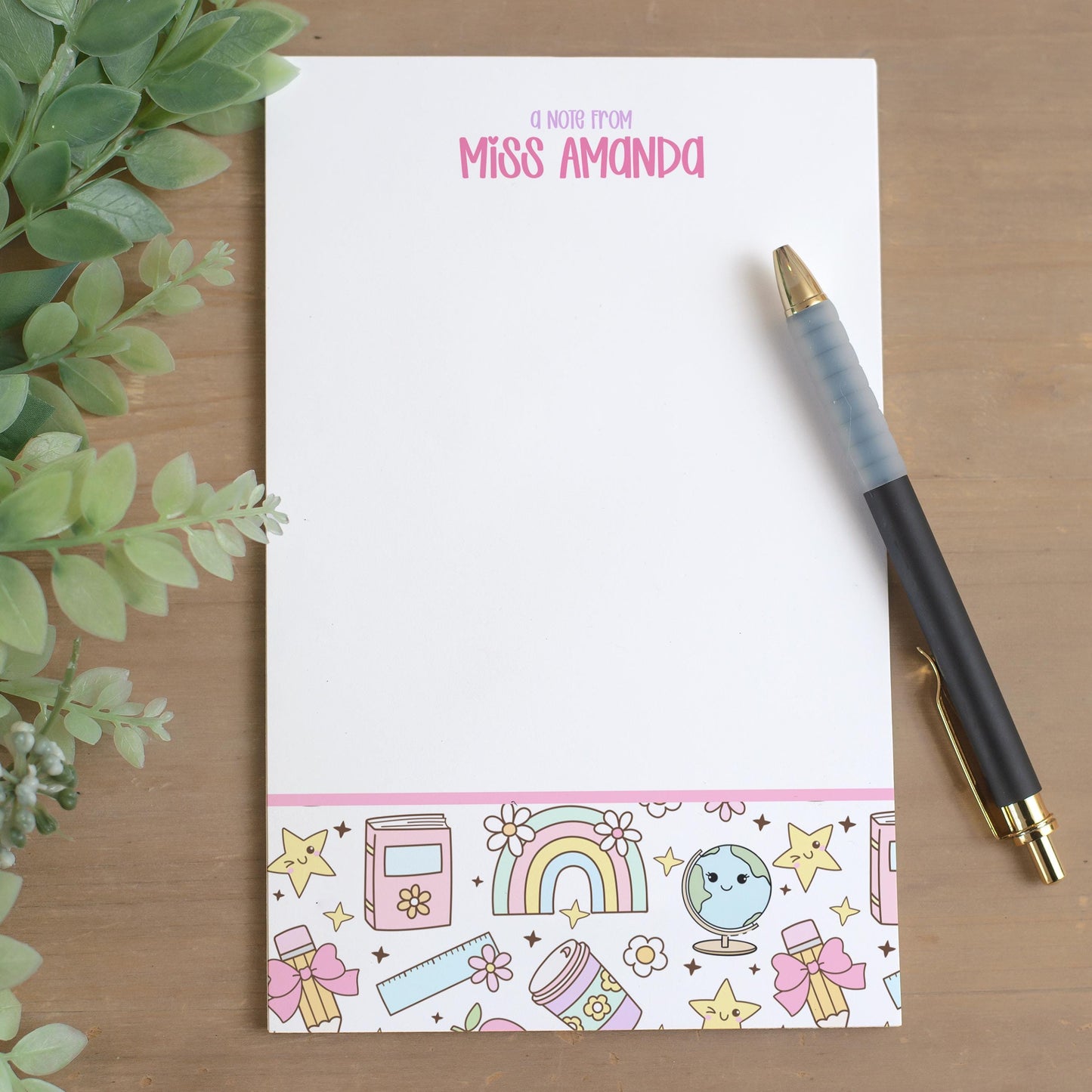 Personalized Teacher Notepad – Custom Name Stationery | Classroom Notepads & Teacher Appreciation Gifts