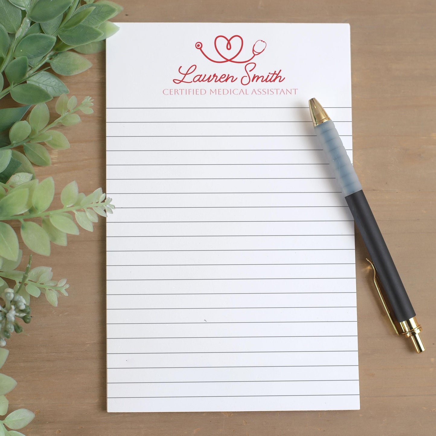 Personalized Nurse Notepad - Custom Name Stationery | RN LPN CNA Notepads Gift