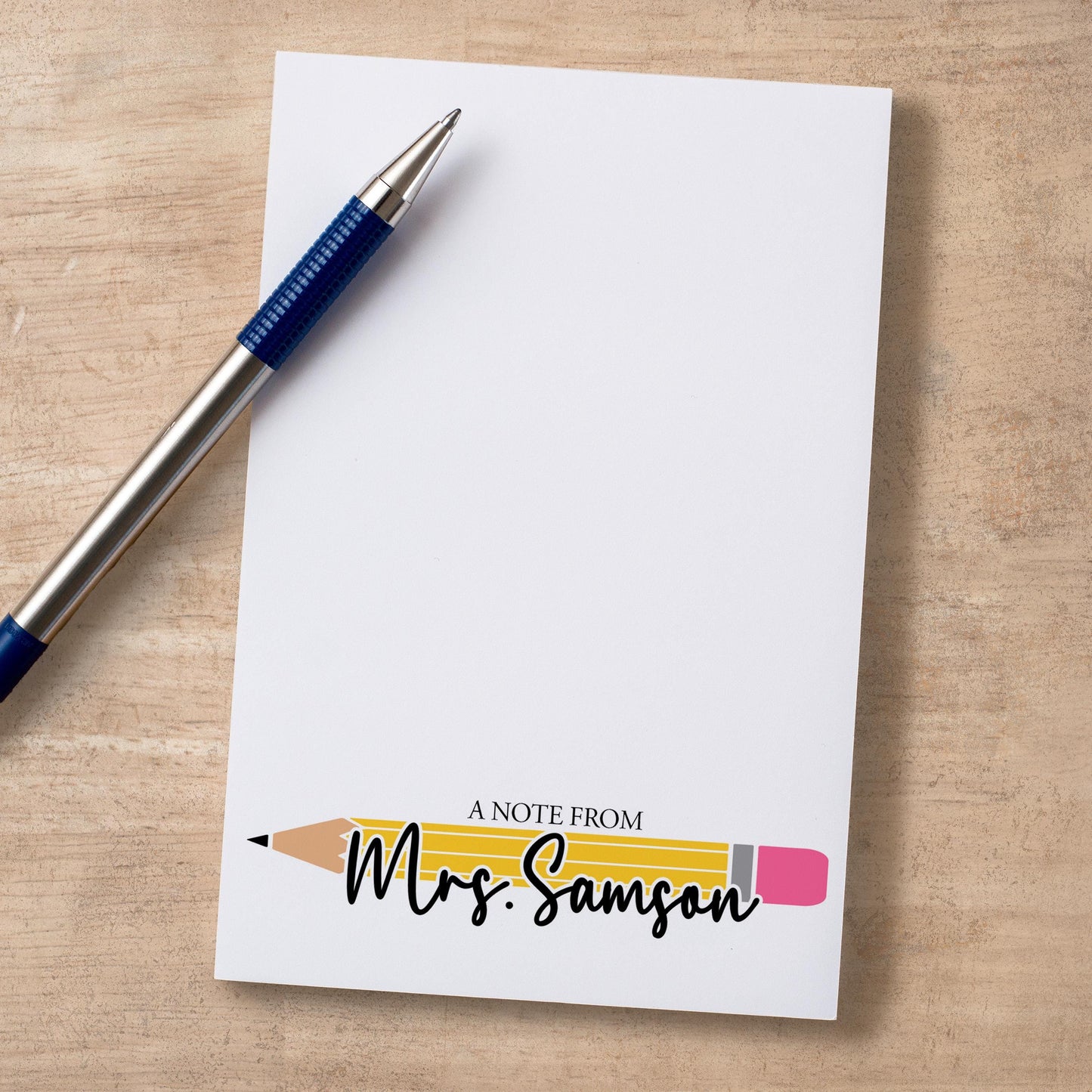 Personalized Teacher Notepad - Custom Name Stationery | Classroom Notepads & Teacher Appreciation Gifts