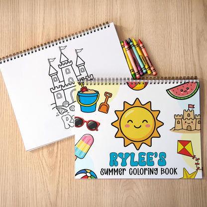 Personalized Summer Coloring Book – Custom Kids Coloring Activity With Farm Animals & Party Favor Gifts