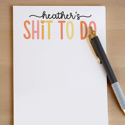 Funny Personalized Notepad - Custom Stationery | Colorful To Do List Gift