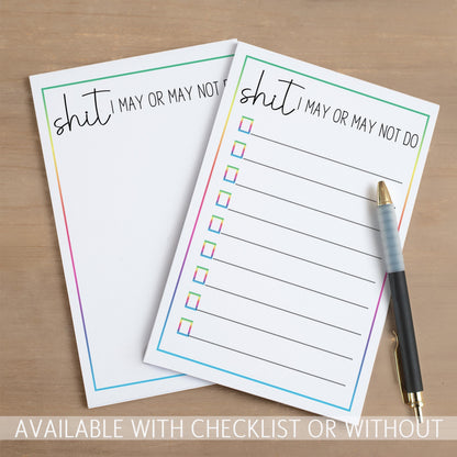 Funny To Do List – Custom Stationery Checklist Notepad | Daily Planner Gift