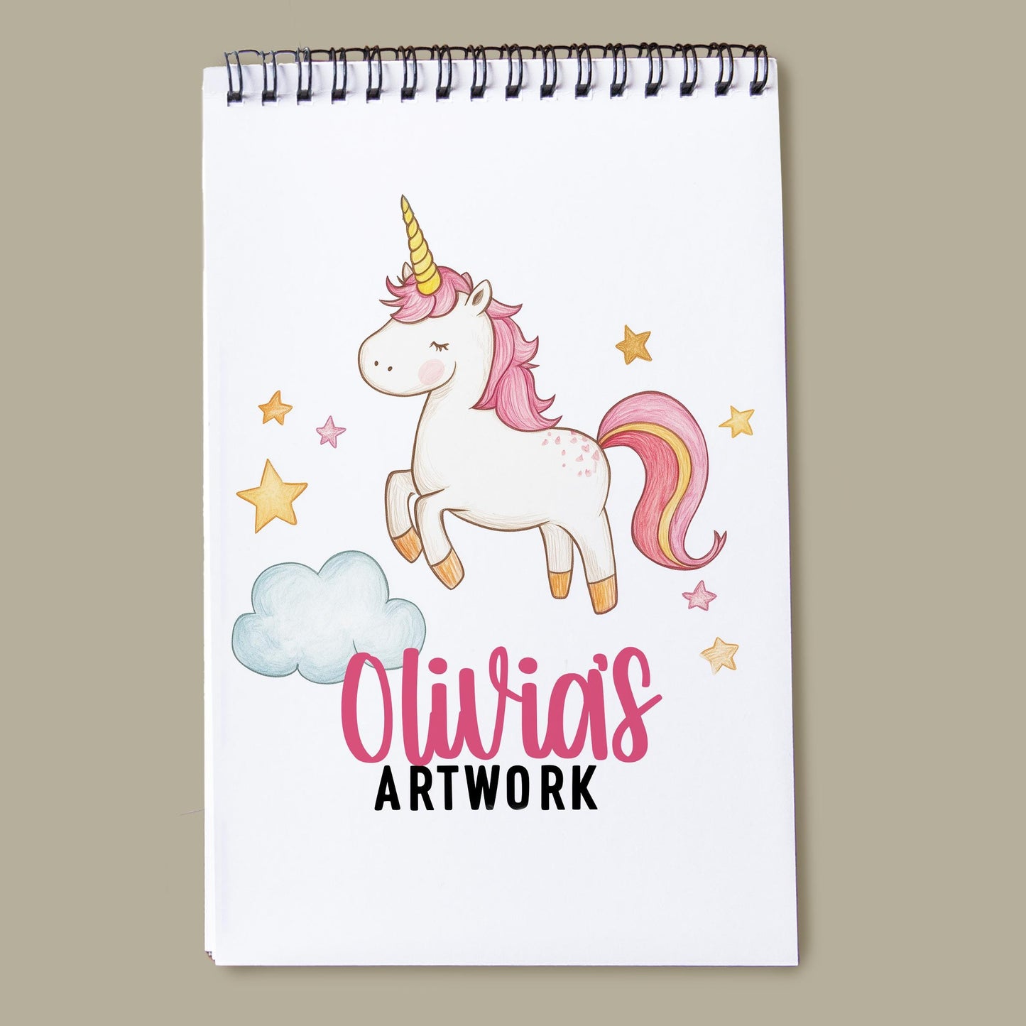 Personalized Kids Sketchbook - Custom Drawing Pad with Heavyweight Paper | Birthday Gift