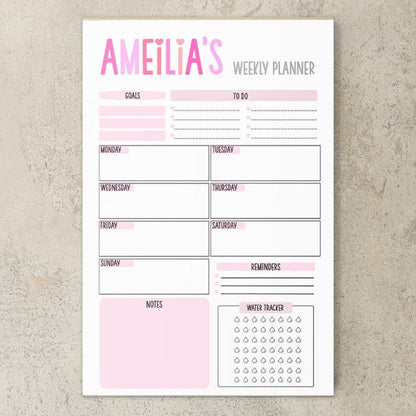 Personalized Weekly Planner - Custom Name Notepad | Calendar To Do List