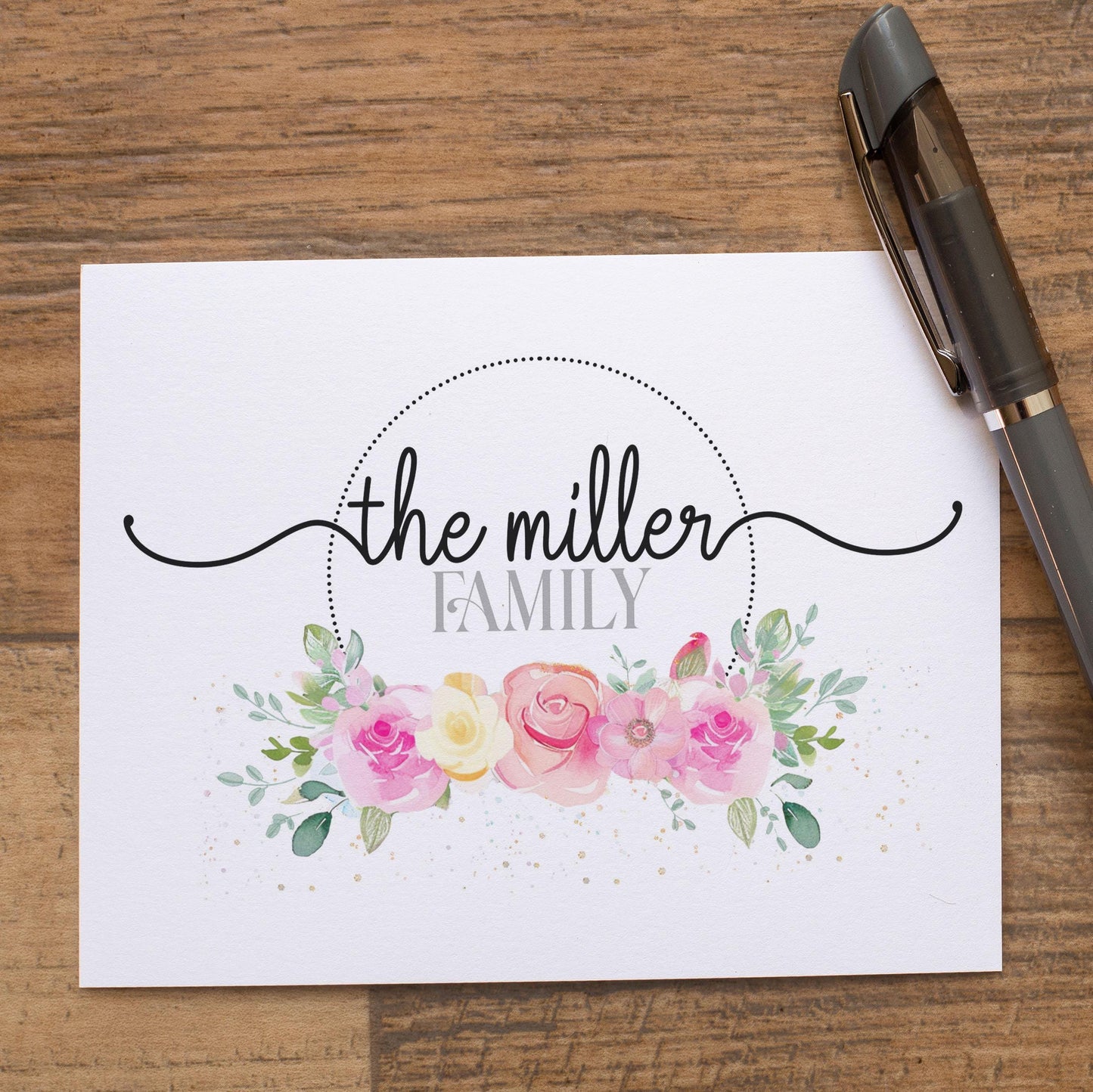 Personalized Note Cards – Custom Notecards with Envelopes | Wildflower Greeting Cards Set