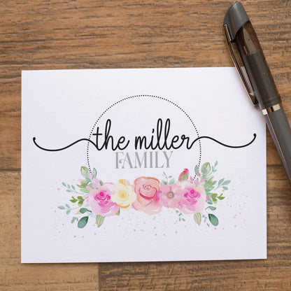 Personalized Note Cards – Custom Notecards with Envelopes | Wildflower Greeting Cards Set