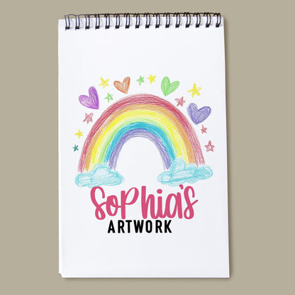 Personalized Kids Sketchbook – Custom Drawing Pad With Heavyweight Paper & Name