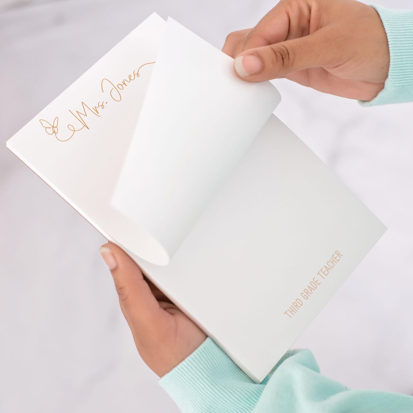 Personalized Notepad - Custom Butterfly Notepads | Teacher Gift Ideas & Office Desk Accessory