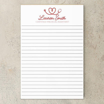 Personalized Nurse Notepad - Custom Name Stationery | RN LPN CNA Notepads Gift