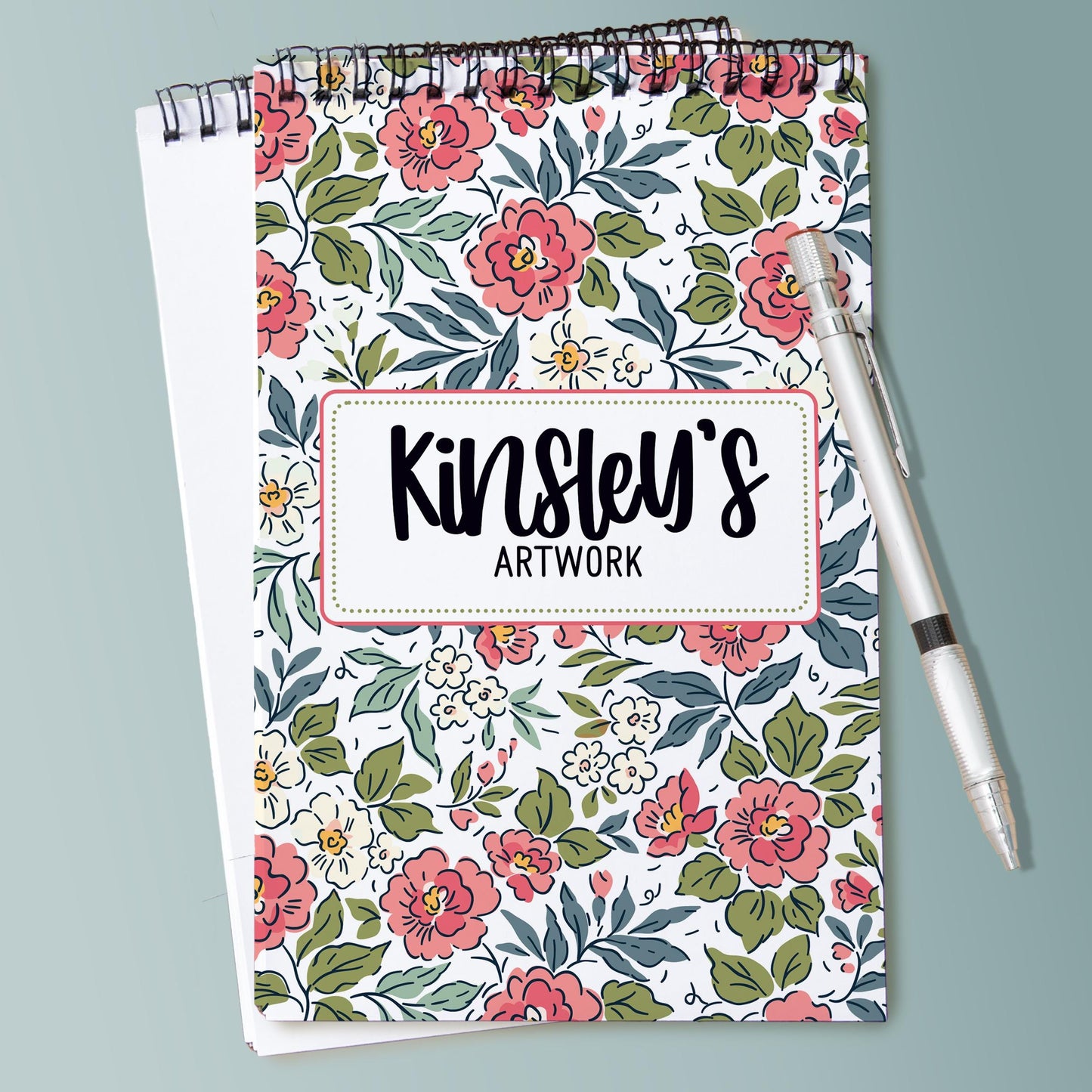 Girls Personalized Sketchbook - Custom Drawing Book with Heavyweight Paper & Name