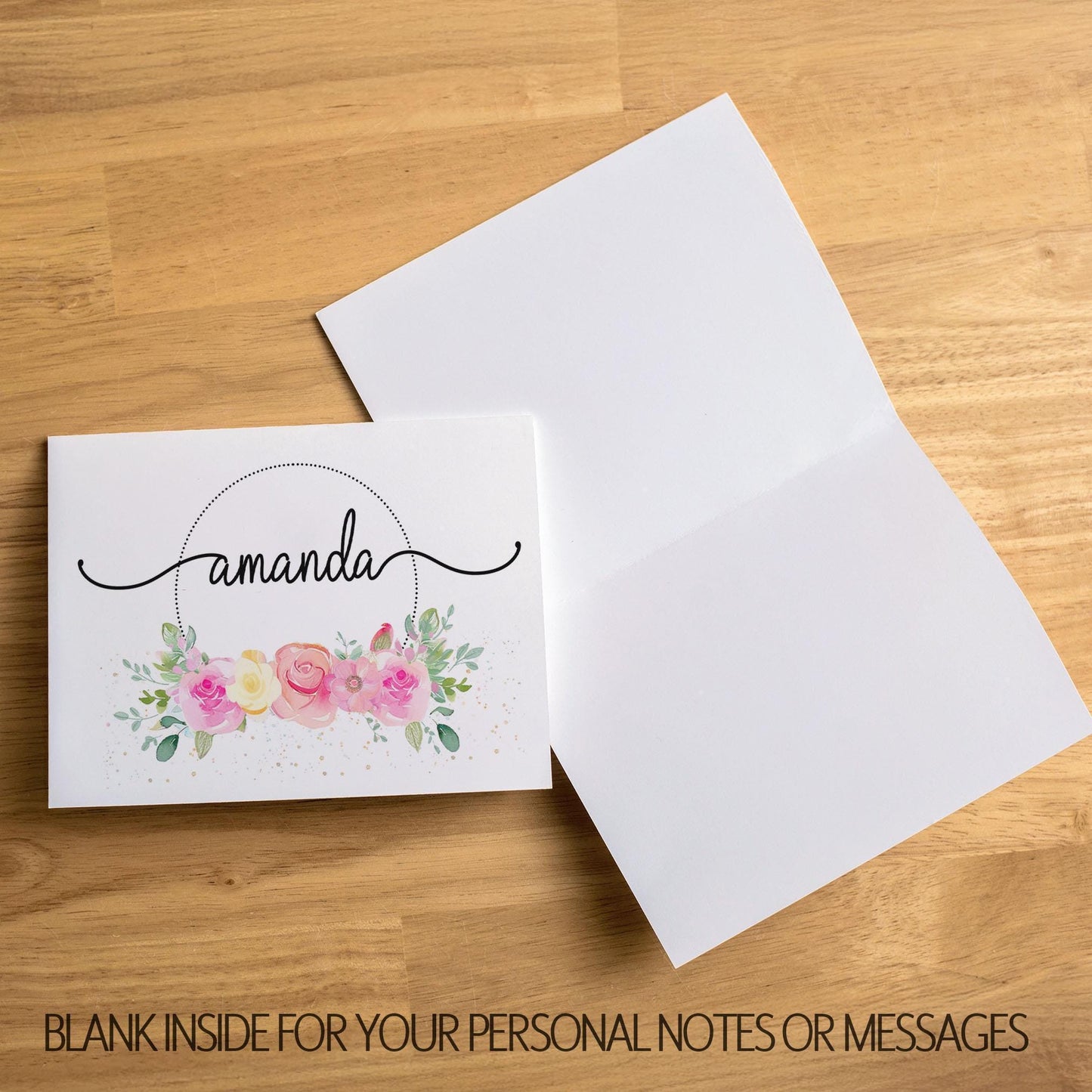 Personalized Note Cards – Custom Notecards with Envelopes | Wildflower Greeting Cards Set