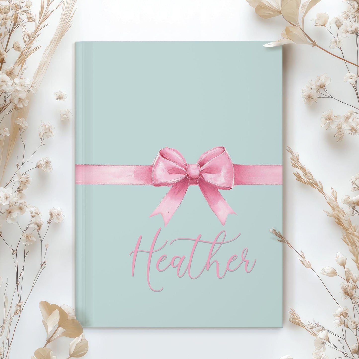 Personalized Pink Journal - Deluxe Hardcover Aesthetic Notebook with Custom Name