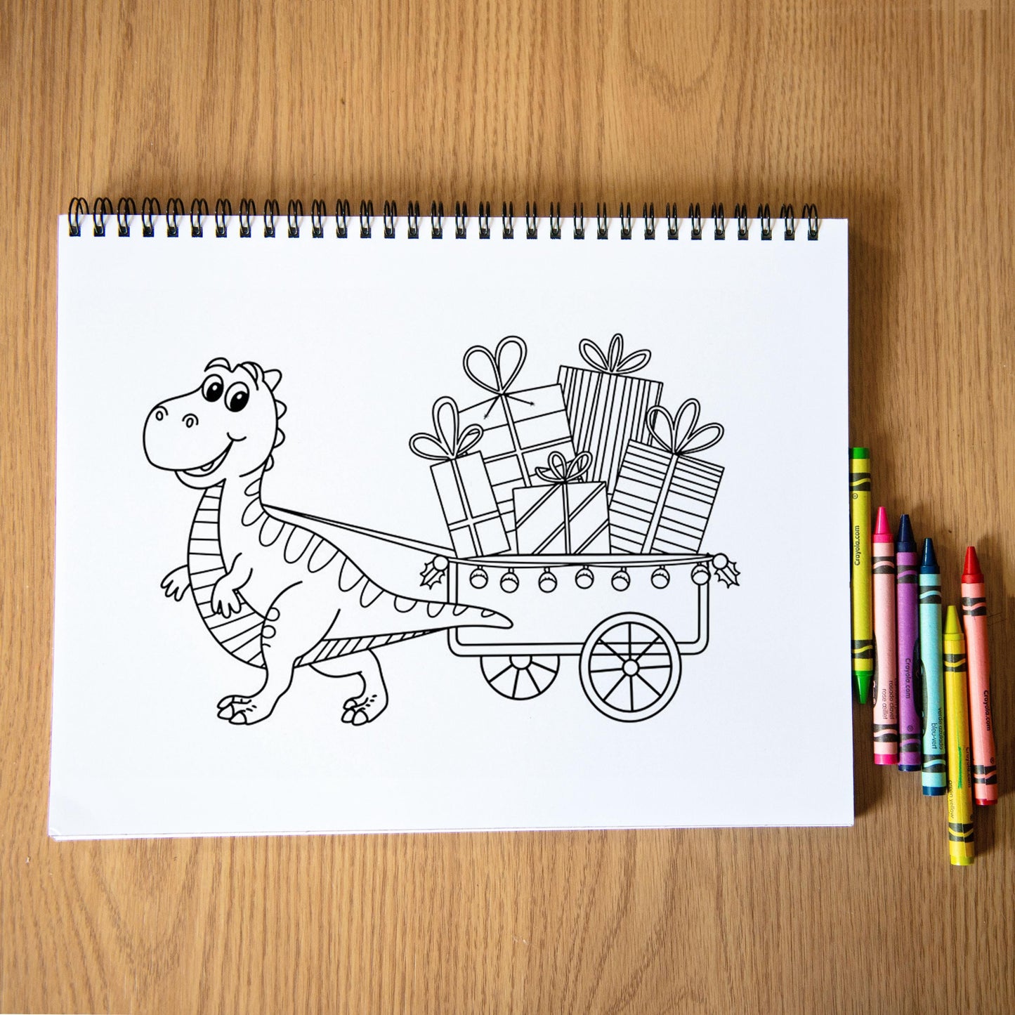 Personalized Christmas Coloring Book,Dinosaur Advent Calendar Fun