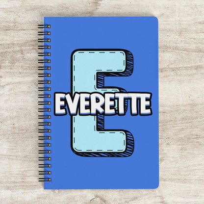 Custom Kids Notebook - Personalized Name Spiral Bound Notebook for Students & Teachers
