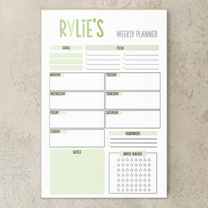 Personalized Weekly Planner - Custom Name Notepad | Calendar To Do List