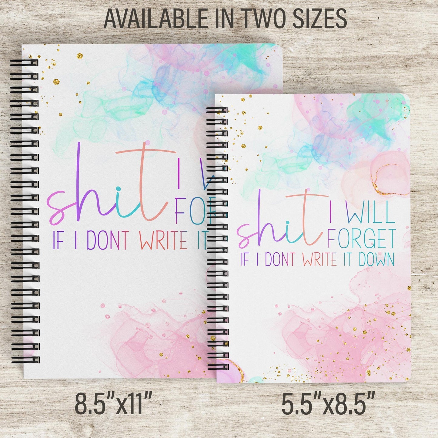 Funny Adult Humor Notebooks - Personalized Spiral Notebook With Lined Pages | SHIT I will forget