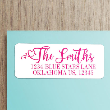 Custom Return Address Labels - Personalized Script Address Stickers, Waterproof & Smudge Proof