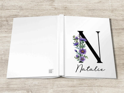 Personalized Journal – Deluxe Hardcover Notebook With Floral Birth Flower Gift