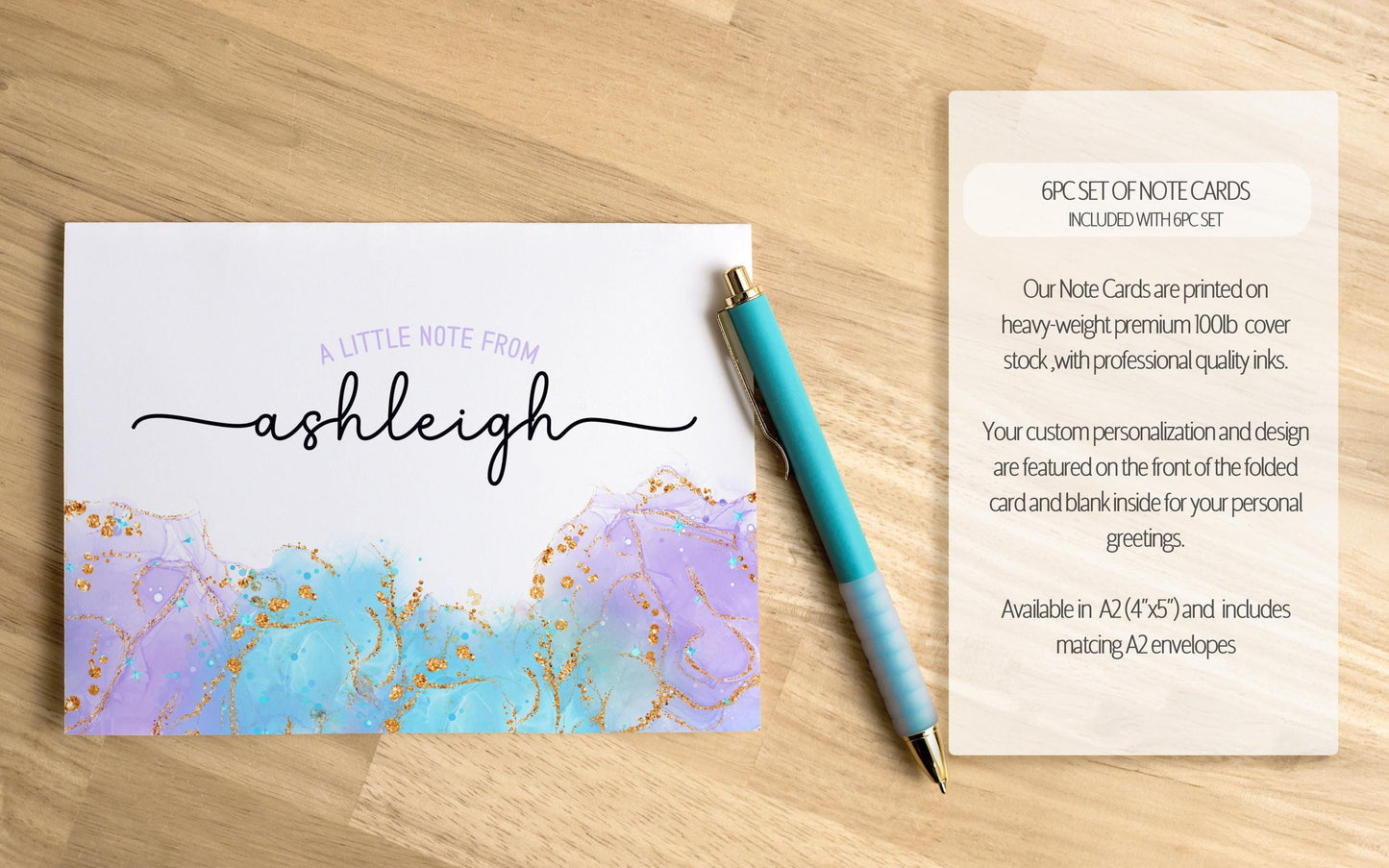 Personalized Stationery Set – Letter Writing Kit with Spiral Notebook & Pen