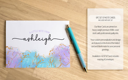 Personalized Stationery Set – Letter Writing Kit with Spiral Notebook & Pen