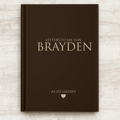 Letters to My Son Journal - Personalized Hardcover Keepsake Book with Lined Pages