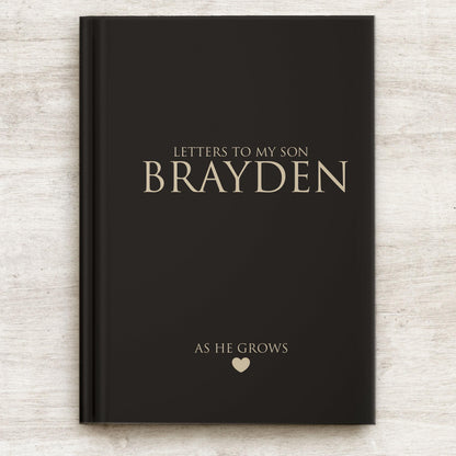 Letters to My Son Journal - Personalized Hardcover Keepsake Book with Lined Pages