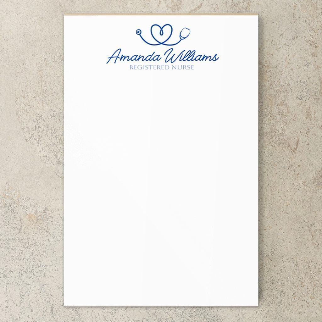 Personalized Nurse Notepad - Custom Name Stationery | RN LPN CNA Notepads Gift