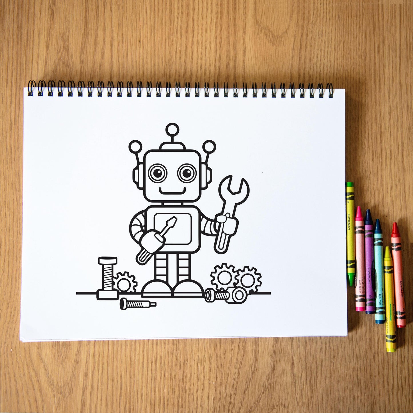 Personalized Robot Coloring Book - Custom Boys Art Book With Name & Party Favor Gifts
