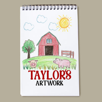 Personalized Kids Sketchbook – Custom Drawing Pad With Heavyweight Paper & Name