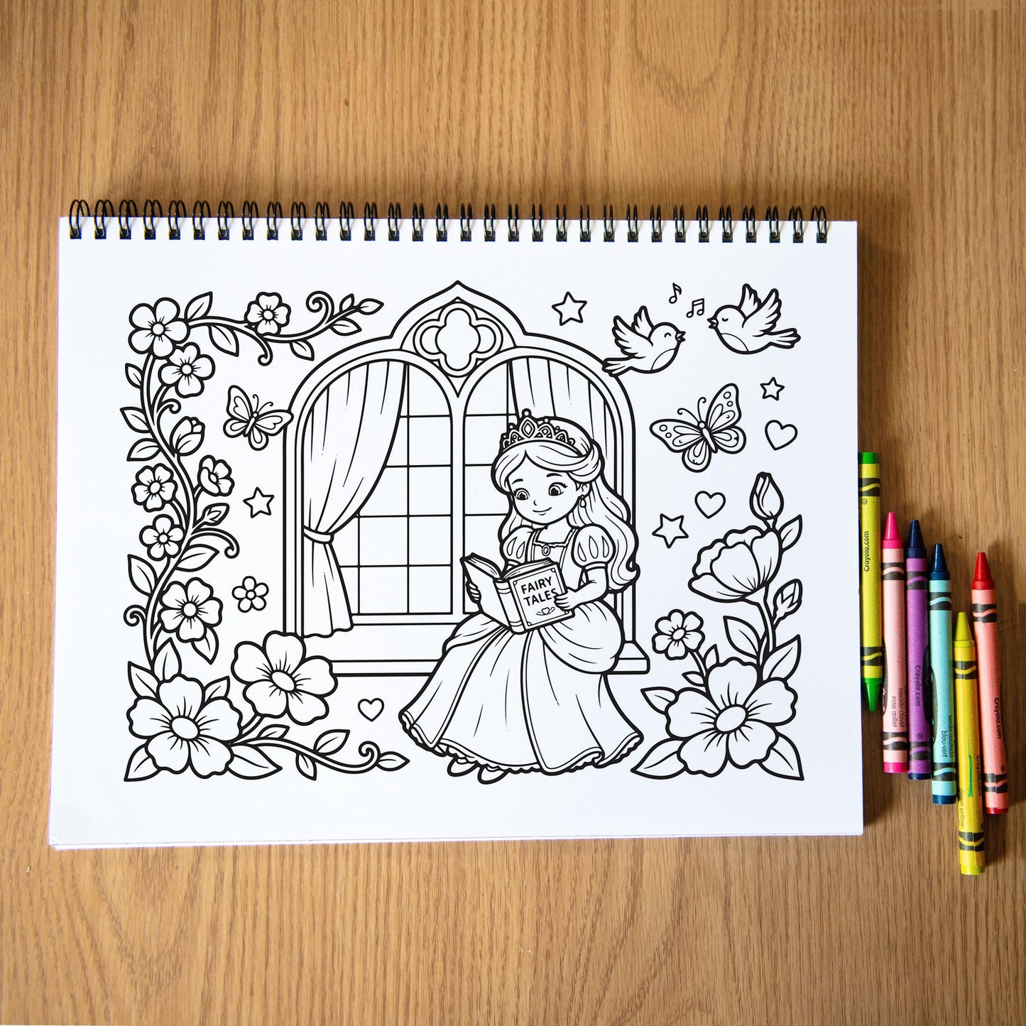 Personalized Girls Coloring Book, Princess Unicorn, 50Pg, 11x8.5