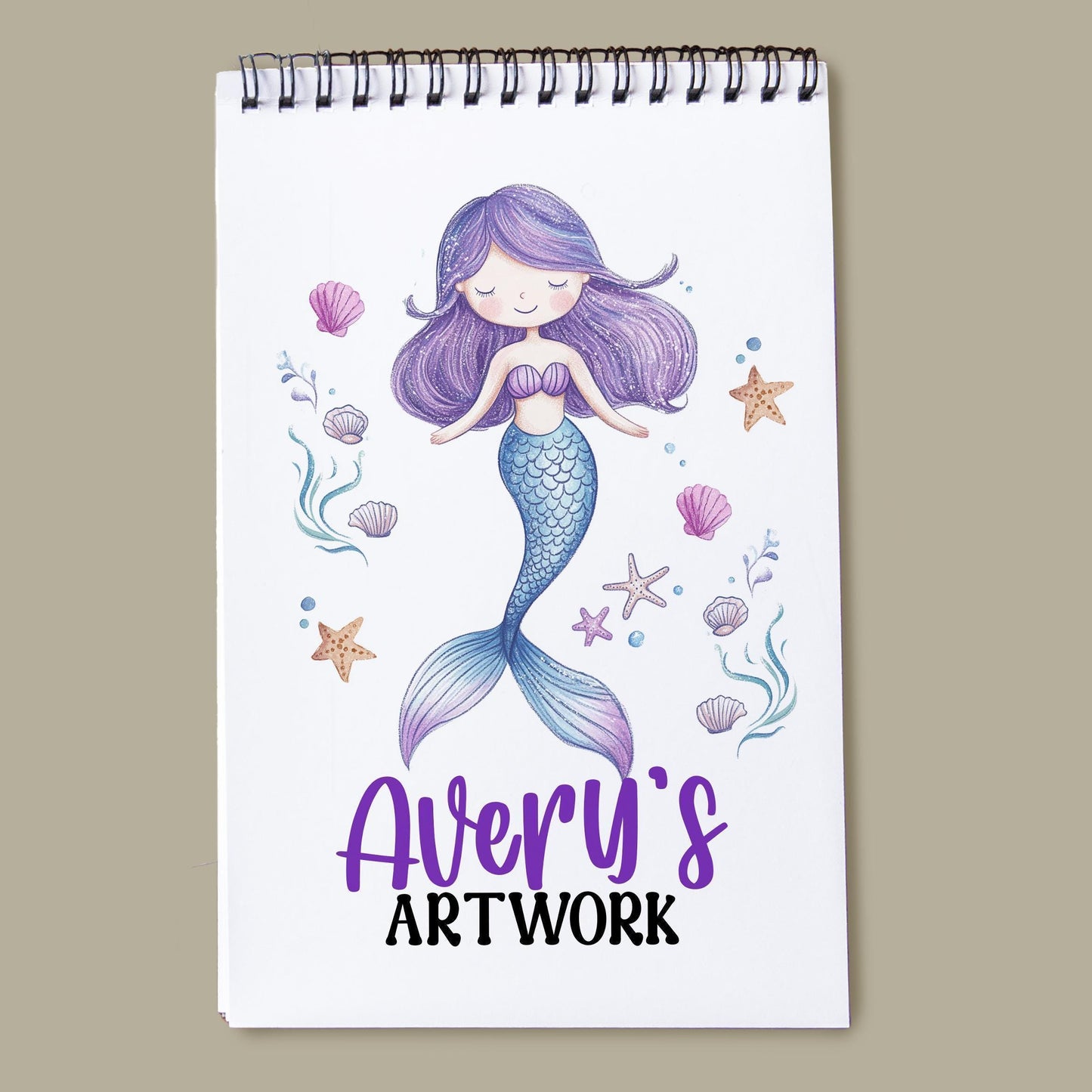Personalized Unicorn Sketchbook – Custom Name Sketchbook for Kids Drawing Pad & Art Supplies