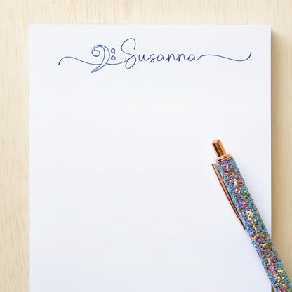 Personalized Music Notepad – Custom Music Notes Notepad | Unique Musician Gift Ideas