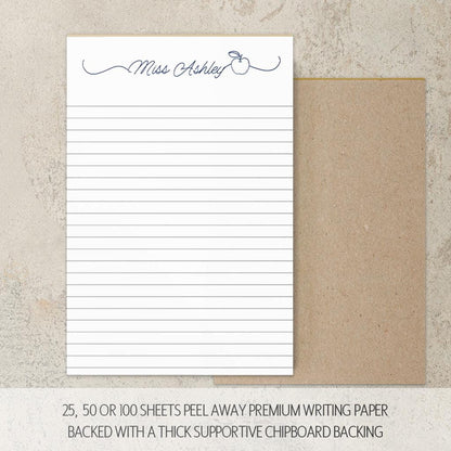 Personalized Notepad - Custom Teacher Notepads | Apple Gifts & Appreciation