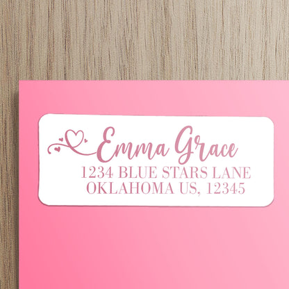Custom Return Address Labels - Personalized Script Address Stickers, Waterproof & Smudge Proof