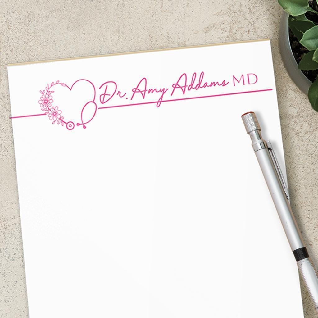Personalized Doctor Notepad – Custom Nurse Stationery | Medical Staff Notepads Gift