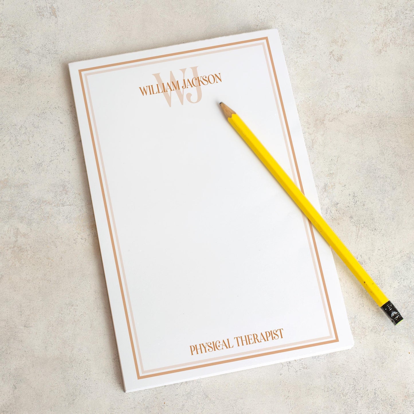 Personalized Notepad - Custom Monogram Initials Pad | Professional Stationery Gift