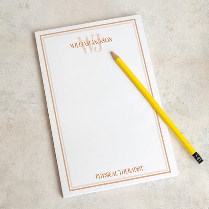 Personalized Notepad - Custom Monogram Initials Pad | Professional Stationery Gift