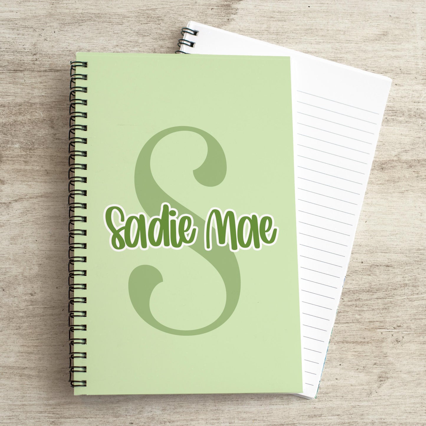 Personalized Girls Notebook - Custom Kids Journal With Monogram Name, Spiral Bound Gift
