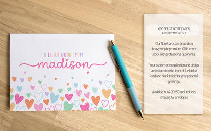 Personalized Stationery Set – Girls Letter Writing Sets with Glitter Pen & Notepad