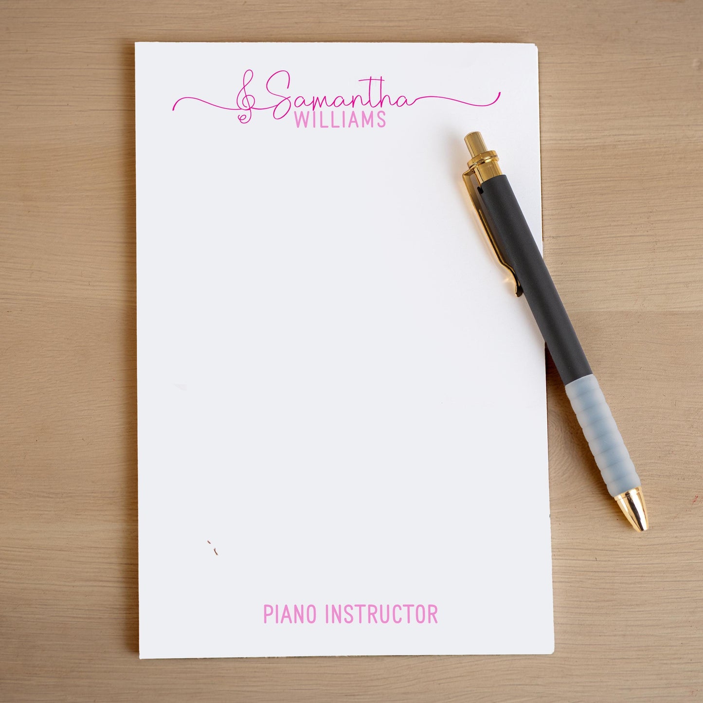 Personalized Music Notepad – Custom Piano Notepad With Music Notes | Teacher Appreciation Gift