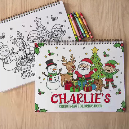 Personalized Coloring Book, 50 Pg. Spiral-Bound, Custom Name Gift