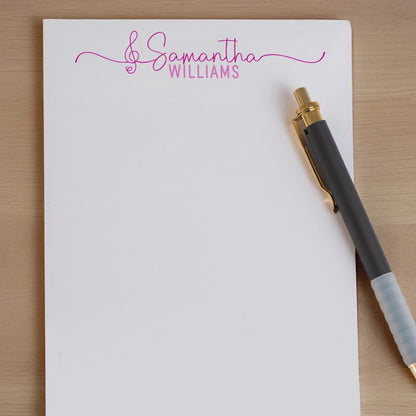 Personalized Music Notepad – Custom Piano Notepad With Music Notes | Teacher Appreciation Gift