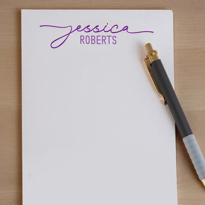 Personalized Notepad - Custom Signature Pad | Script Font Notepad | Teacher Gift Ideas
