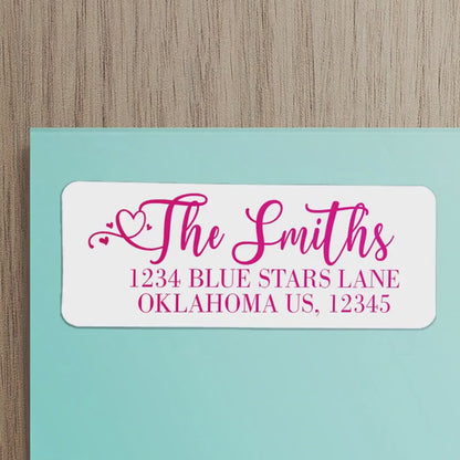 Custom Return Address Labels - Personalized Script Address Stickers, Waterproof & Smudge Proof
