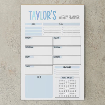 Weekly Planner Notepad - Custom Name, Days of the Week Pad | Teacher & Co-Worker Gift