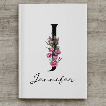 Personalized Journal – Deluxe Hardcover Notebook With Floral Birth Flower Gift