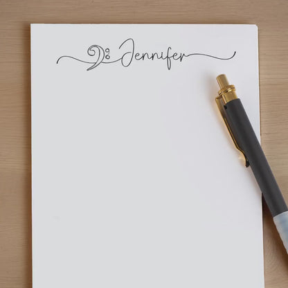 Personalized Music Notepad – Custom Music Notes Notepad | Unique Musician Gift Ideas